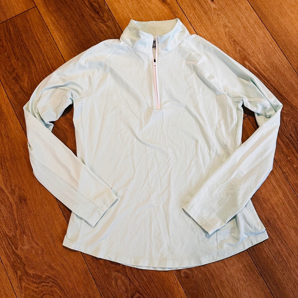 Walter Hagen Performance Suncover UPF 50+ Quarter Zip Pullover Mint Green Large